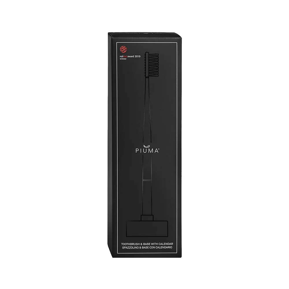 Periuta de dinti + Baza calendaristica Medium Perfect Black, 1 bucata, Piuma