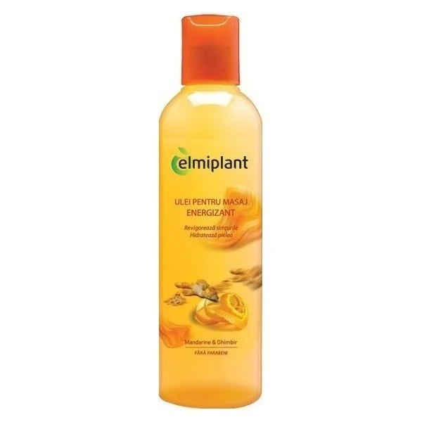 Ulei pentru masaj energizant cu mandarine si ghimbir, 250ml, Elmiplant