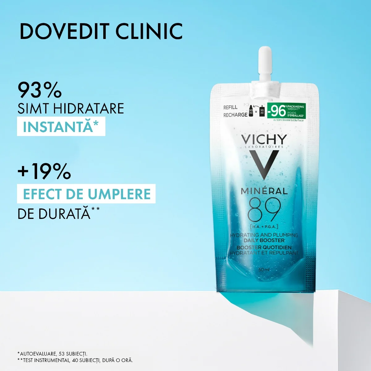 Rezerva booster gel zilnic Mineral 89, 50ml, Vichy