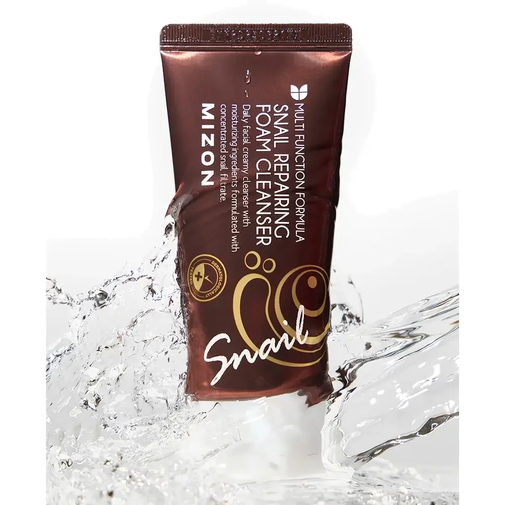 Spuma de curatare reparatoare pentru fata cu extract de melc, 60ml, Mizon