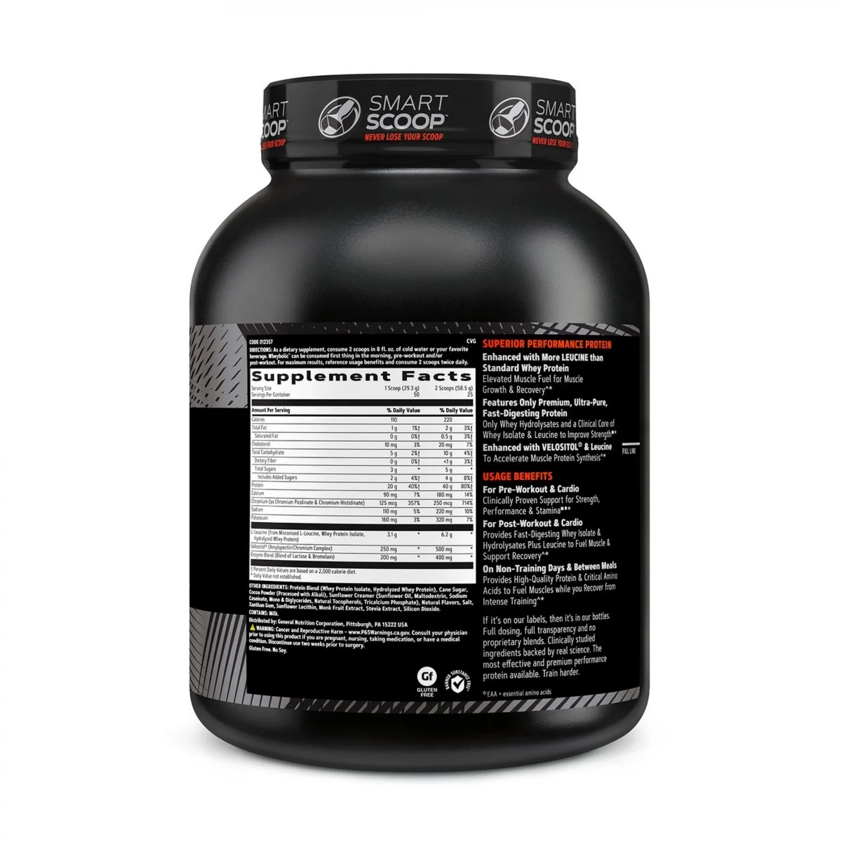 Proteina din zer cu aroma naturala de ciocolata, 1625g, GNC
