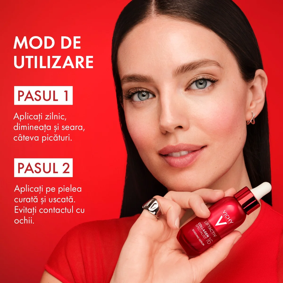 Ser Antirid Fortifiant pentru corectarea celor 16 semne ale imbatranirii potrivit pentru orice tip de ten Liftactiv Collagen Specialist 16, 30ml, Vichy
