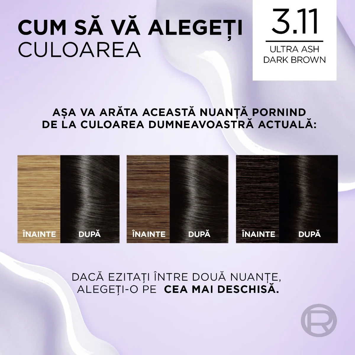Vopsea de par permanenta Excellence Cool Creme 3.11 Saten Inchis Ultra-Cenusiu, 192ml, L'Oreal Paris