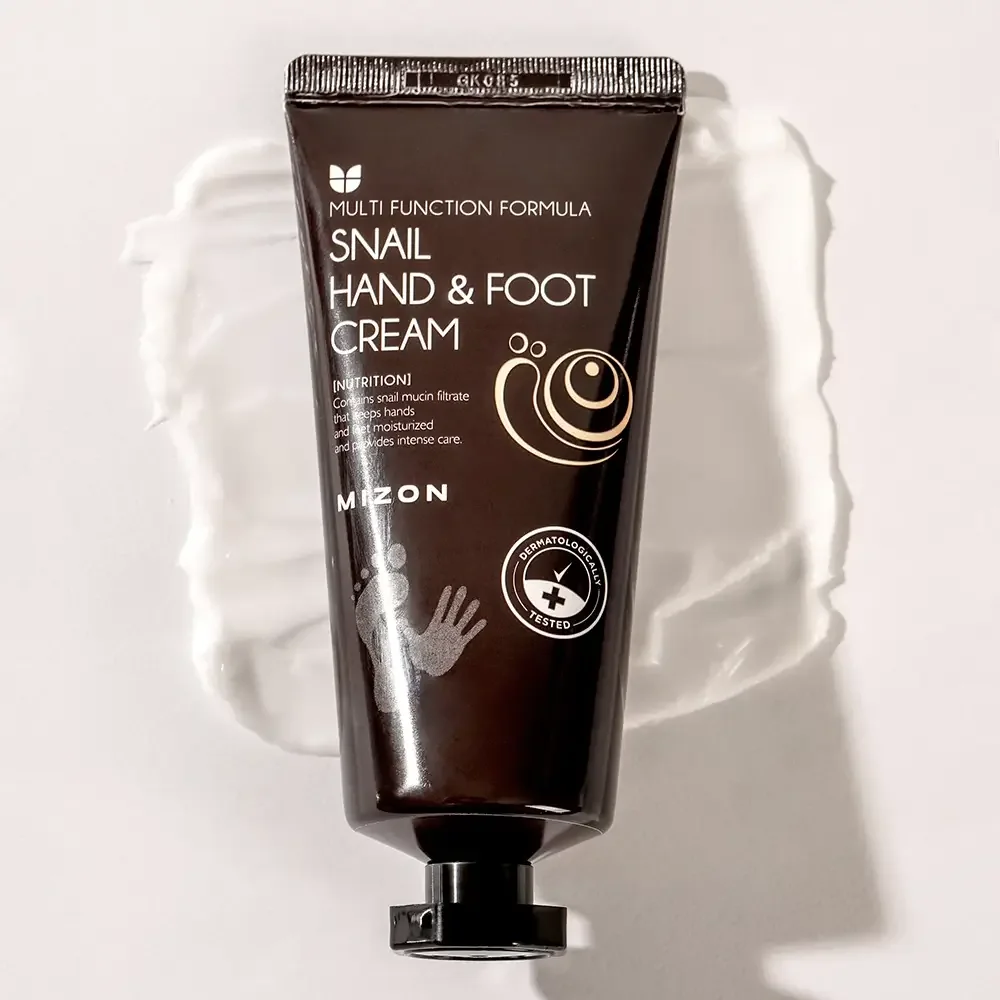 Crema hidratanta pentru maini si picioare cu extract de melc, 100ml, Mizon
