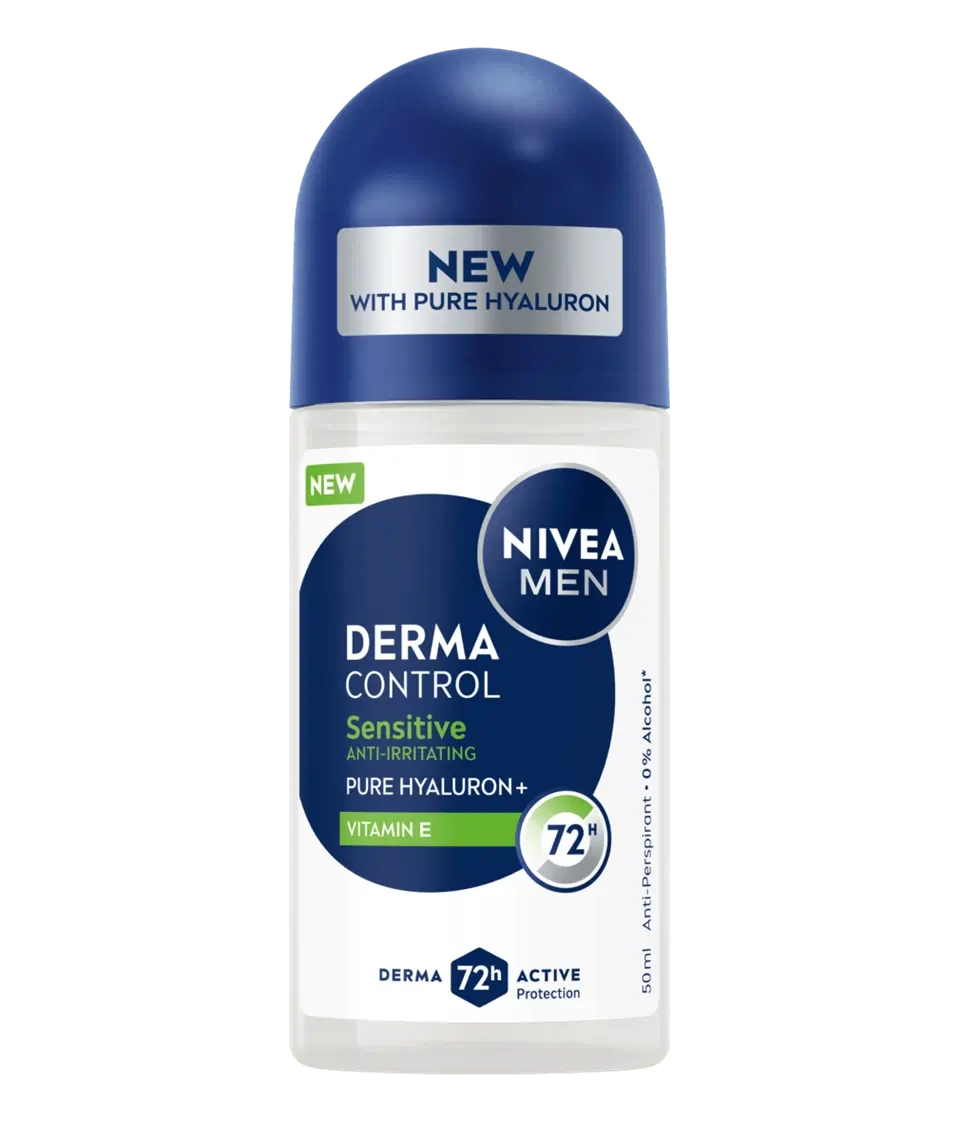 Deodorant roll-on pentru barbati Derma Control Sensitive, 50ml, Nivea