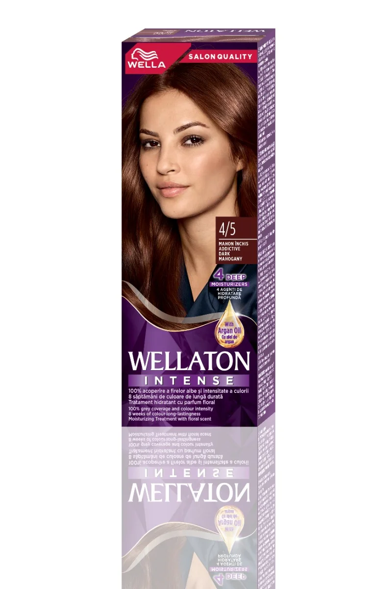 Vopsea de par permanenta Mahon Inchis 4.5 Wellaton, 110ml, Wella