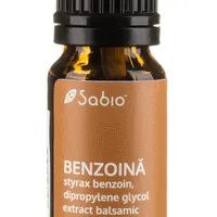 Ulei esential din extract balsamic de benzoina (styrax benzoin, dipropylene glycol), 10ml, Sabio