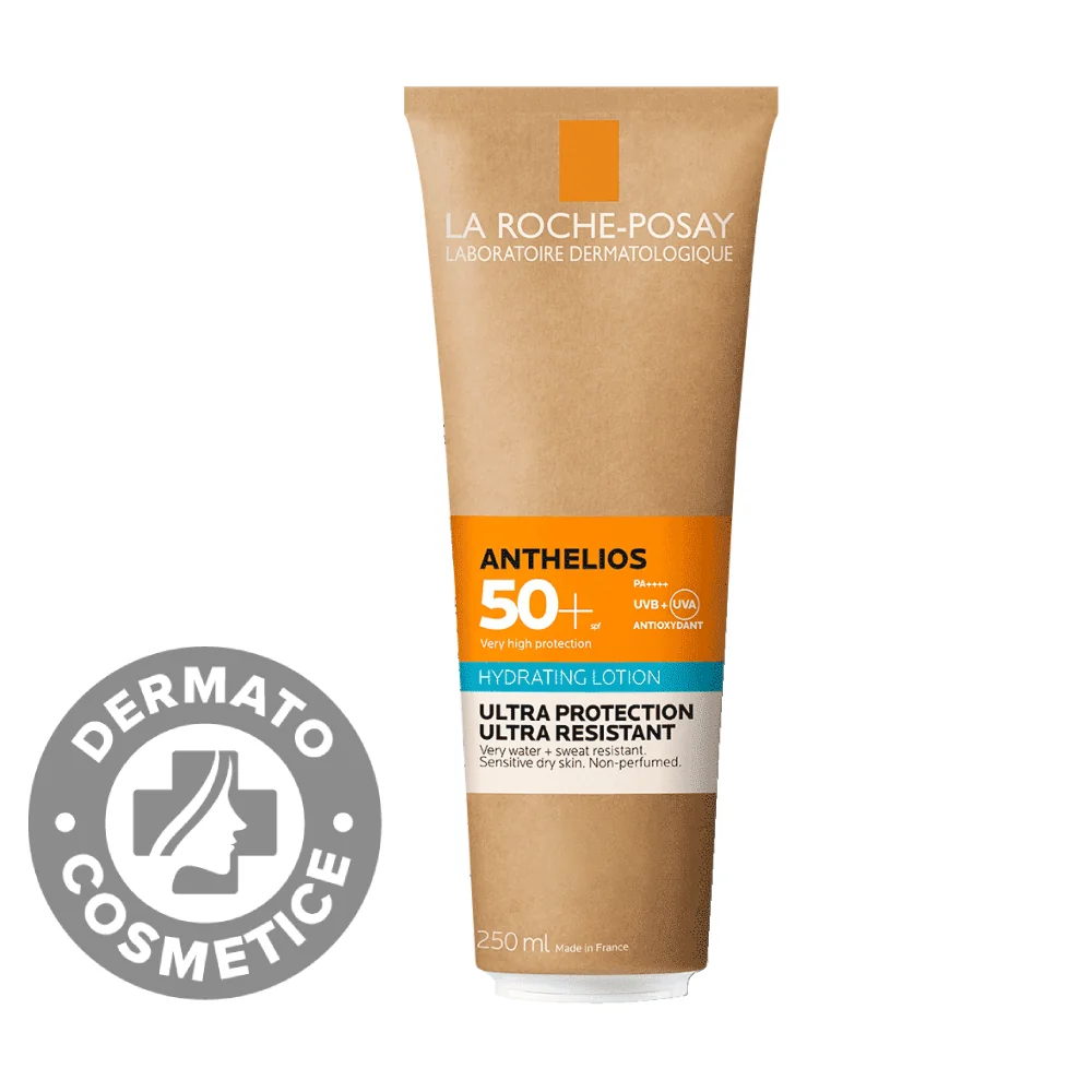 Lapte Hidratant cu protectie solara pentru fata si corp SPF50+ Anthelios, 250ml, La Roche-Posay