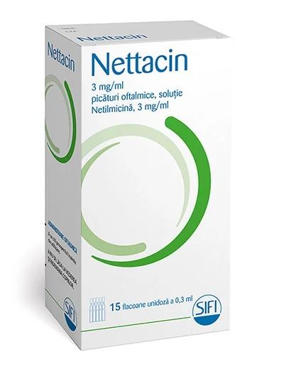 Nettacin 3 mg/ml Picaturi oftalmice Solutie, 5ml, Sifi