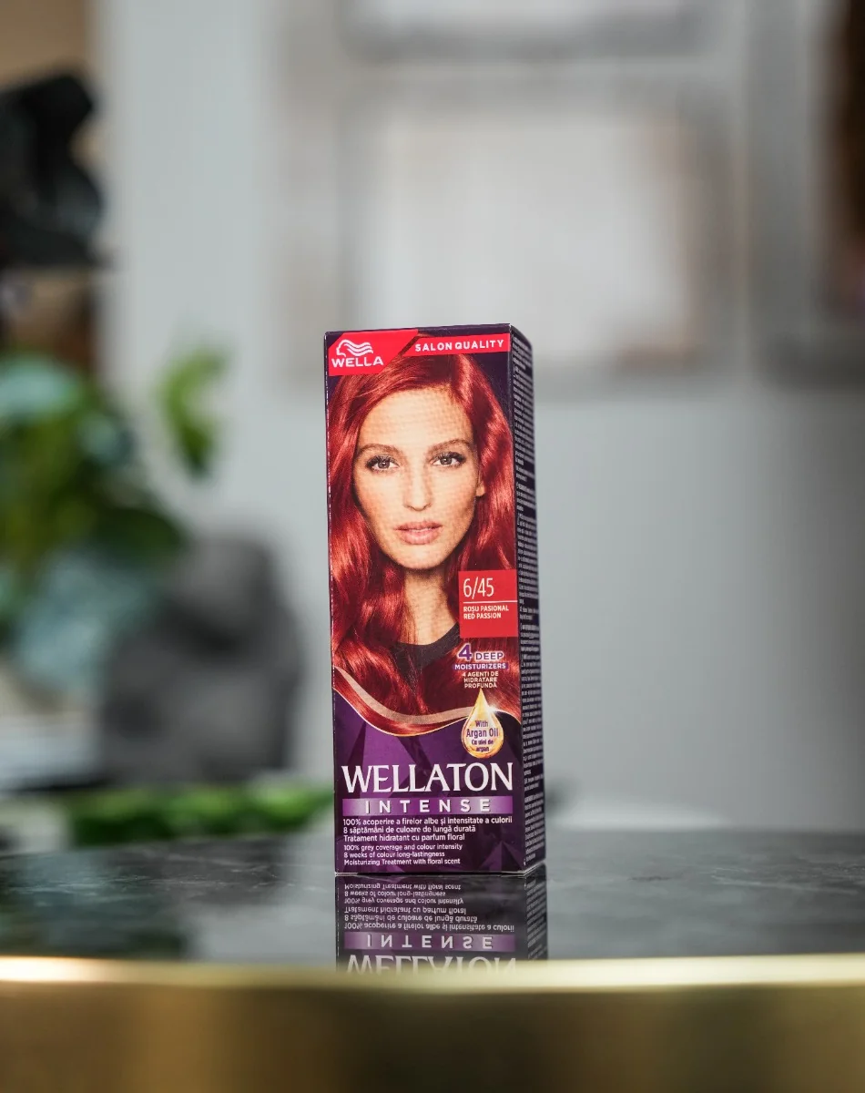 Vopsea de par permanenta Rosu Pasional 6.45 Wellaton, 110ml, Wella