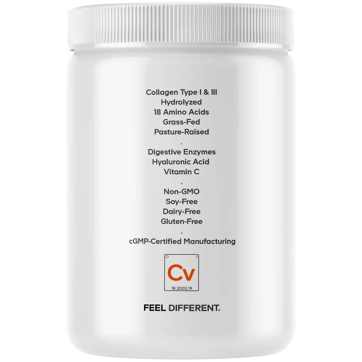 Collagen Vitamin C+ Colagen hidrolizat cu vitamina C si Acid Hialuronic, 283g, CodeAge