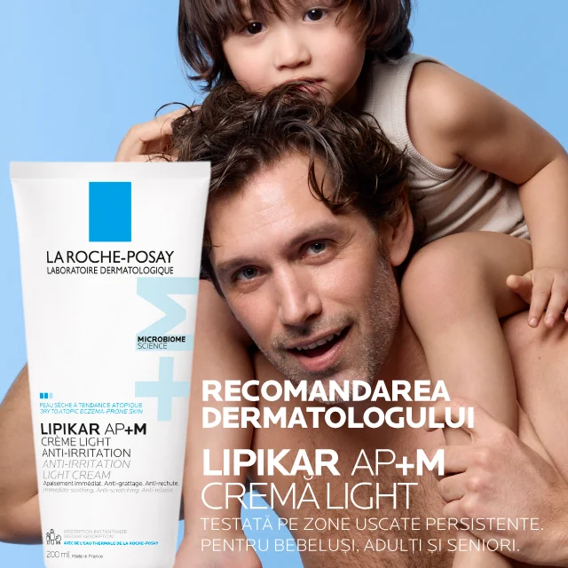 Balsam cu absorbtie rapida si tripla actiune impotriva puseurilor de uscaciune a pielii Lipikar Light AP+M, 200ml, La Roche Posay