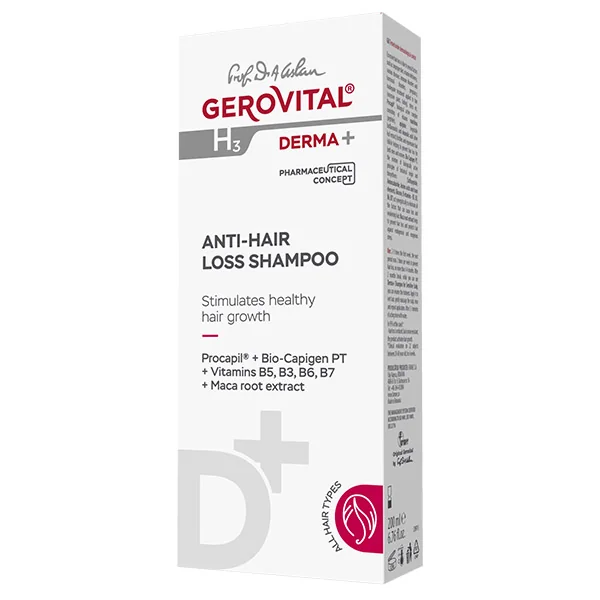 Sampon anticadere H3 Derma+, 200ml, Gerovital