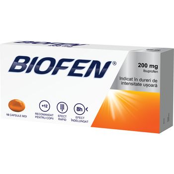 Biofen 200mg, 10 capsule moi, Biofarm 