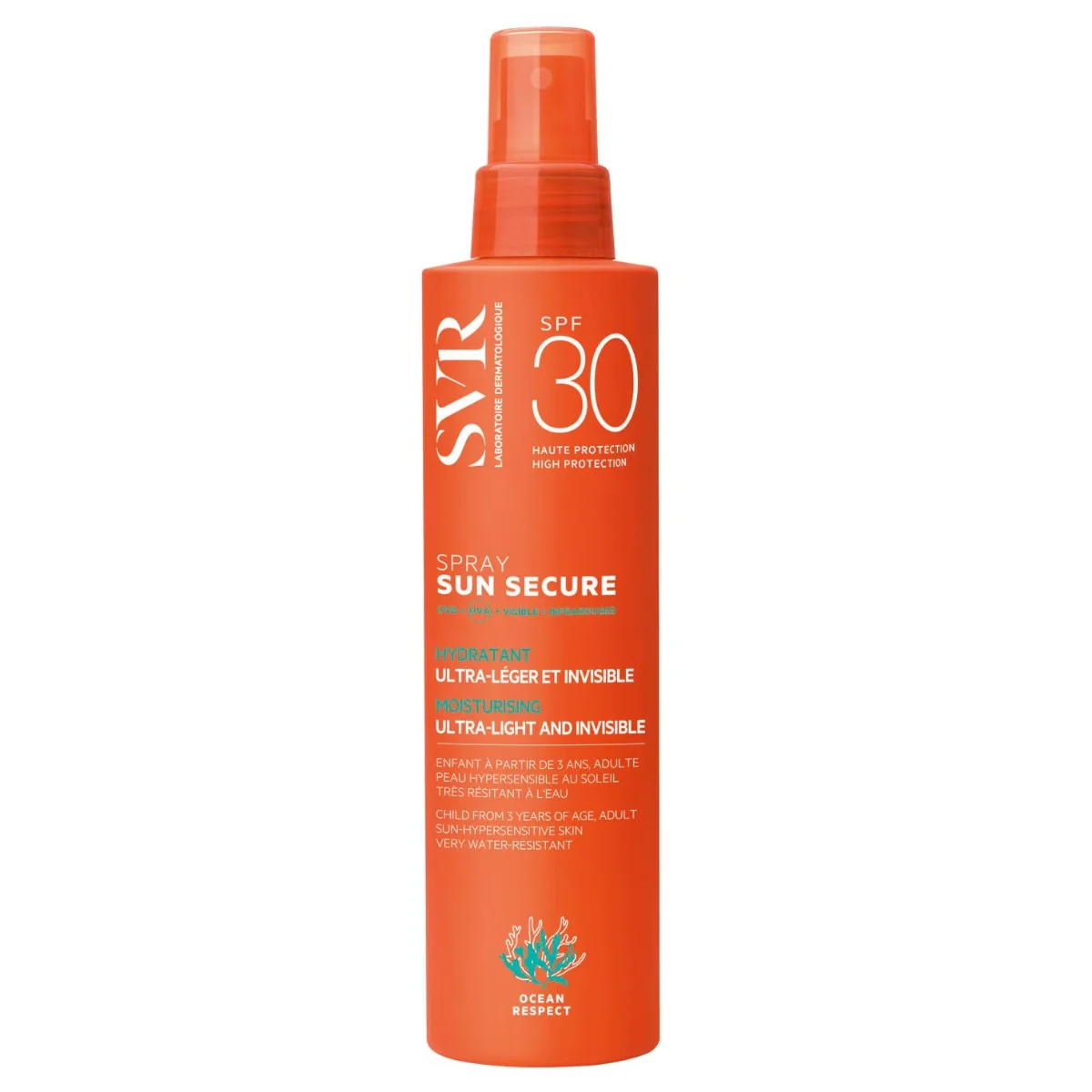 Spray hidratant cu SPF 30 Sun Secure, 200ml, SVR