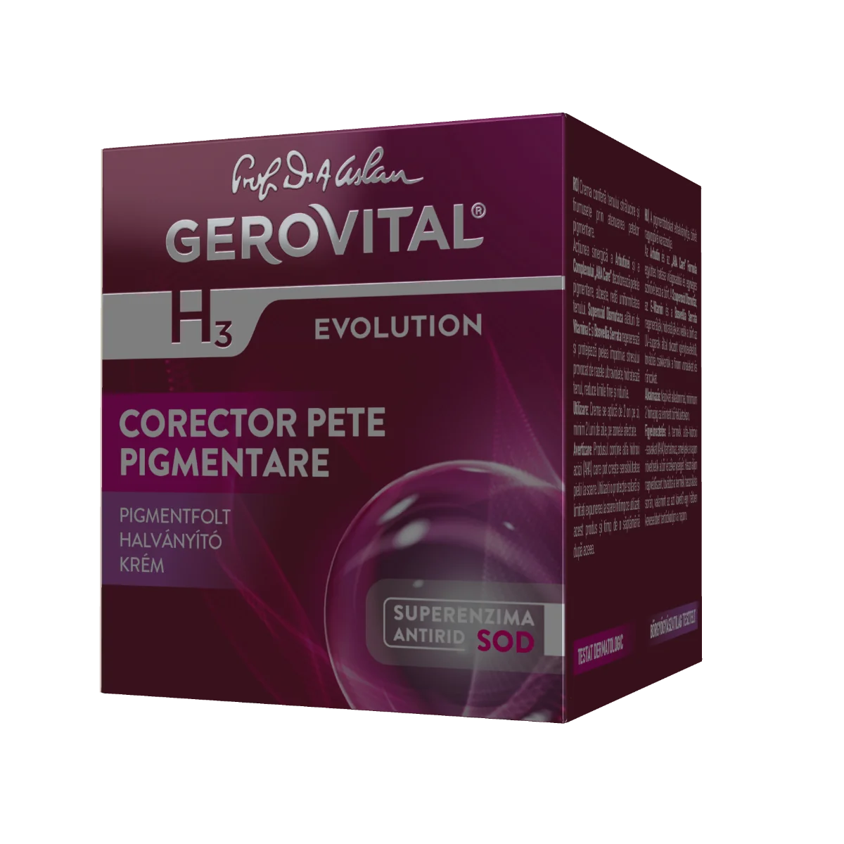Corector pentru pete pigmentare H3 Evolution, 50ml, Gerovital