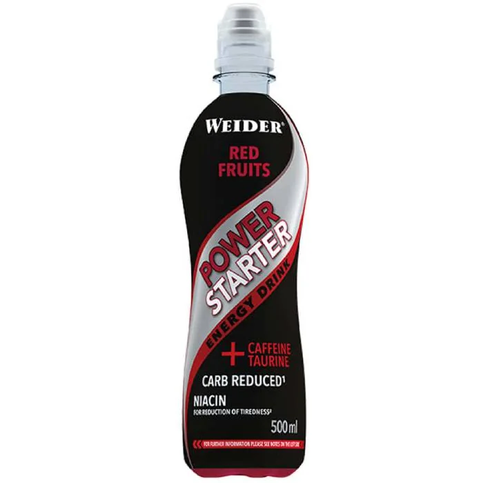 Bautura cu cafeina si aroma de fructe rosii Power Starter Drink, 500ml, Weider