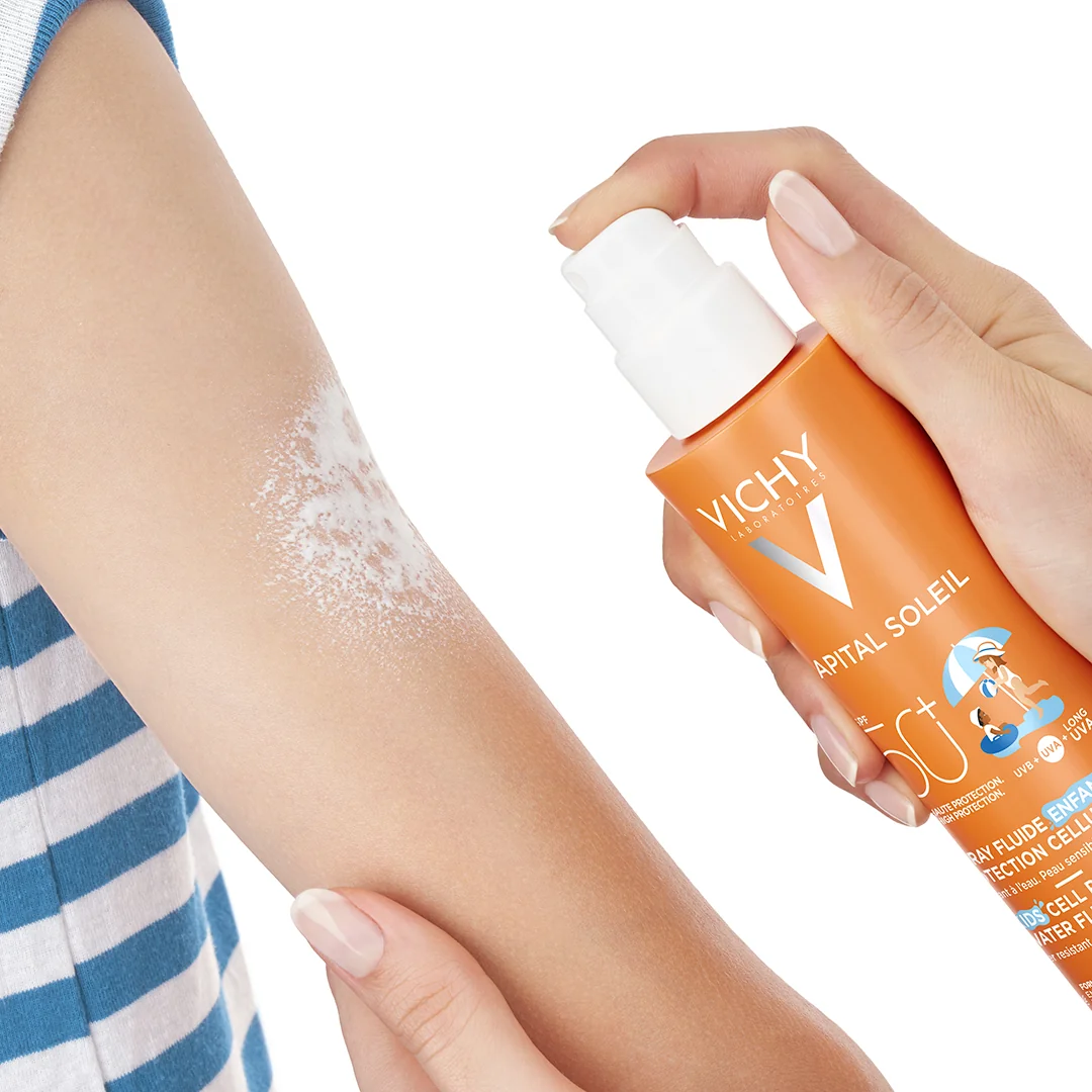Spray fluid cu protectie solara SPF 50+ pentru copii Kids Cell Protect Capital Soleil, 200ml, Vichy