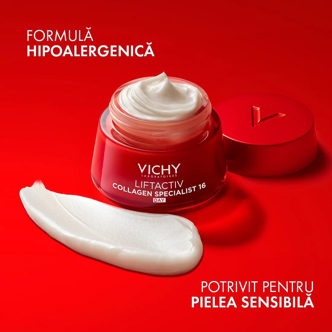 Crema antirid de zi pentru toate tipurile de ten Liftactiv Collagen Specialist 16, 50ml, Vichy