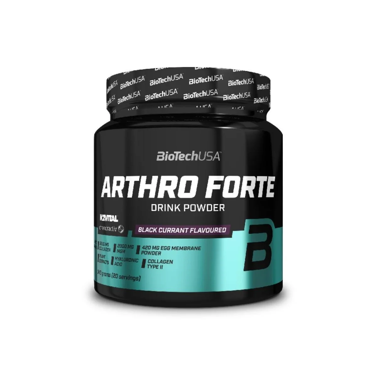 Arthro Forte cu aroma de coacaze negre, 340g, BiotechUSA