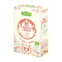 Ceai bio de macese si hibiscus, 15 plicuri, Vedda