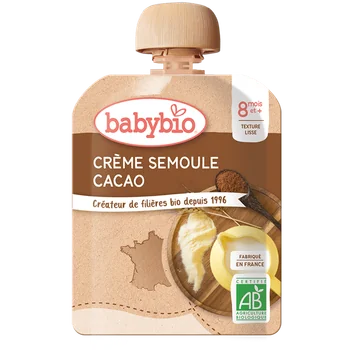 Desert crema din gris si cacao Bio, 85g, BabyBio