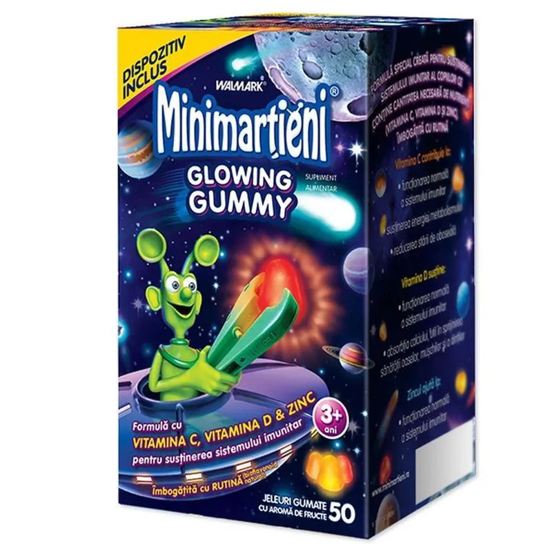 Minimartieni Glowing Gummy, 50 jeleuri, Walmark