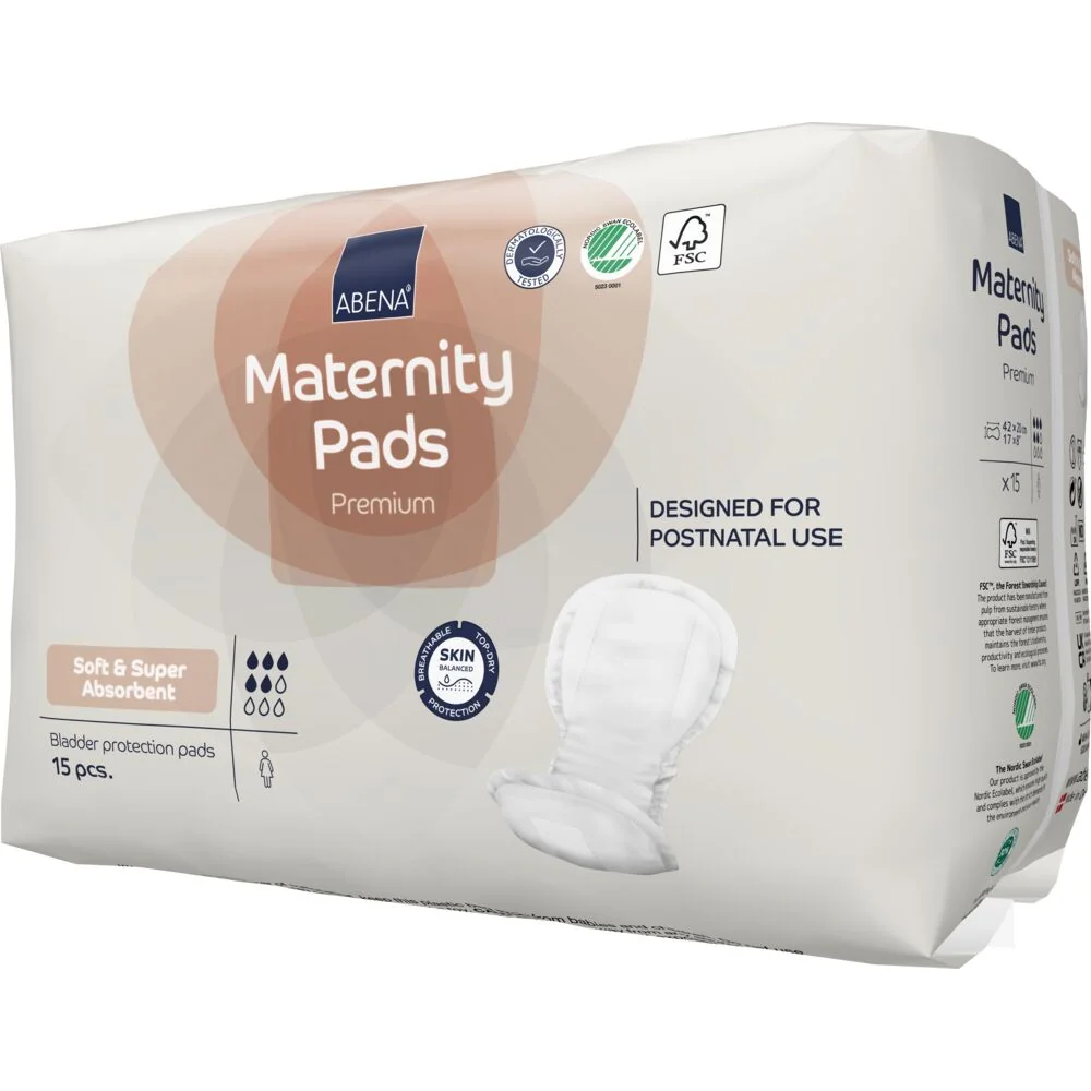 Absorbante post natale Maternity cu absorbtie 825ml, 15 bucati, Abena