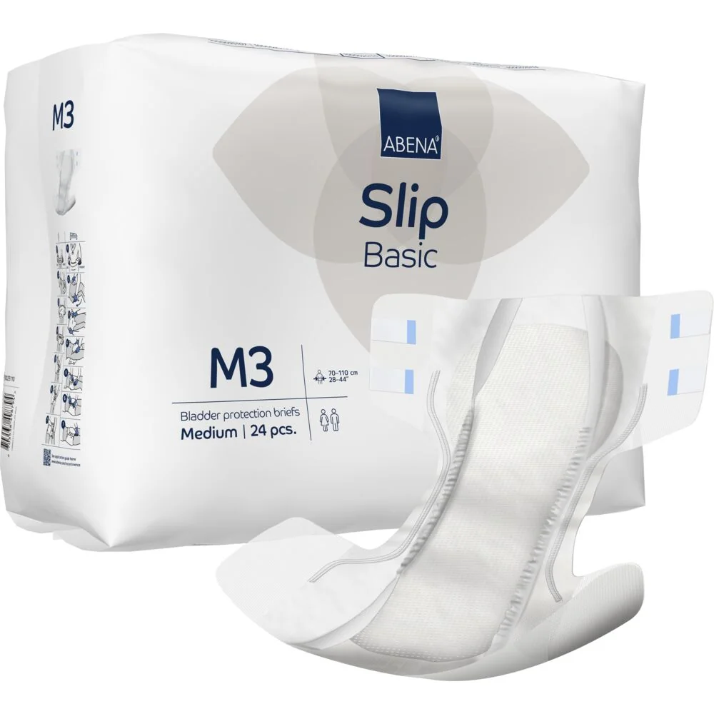 Scutece pentru adulti Slip Basic M3 cu absorbtie 2900ml, 24 bucati, Abena