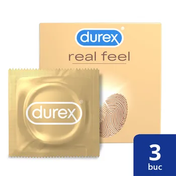 Prezervative Real Feel, 3 bucati, Durex 