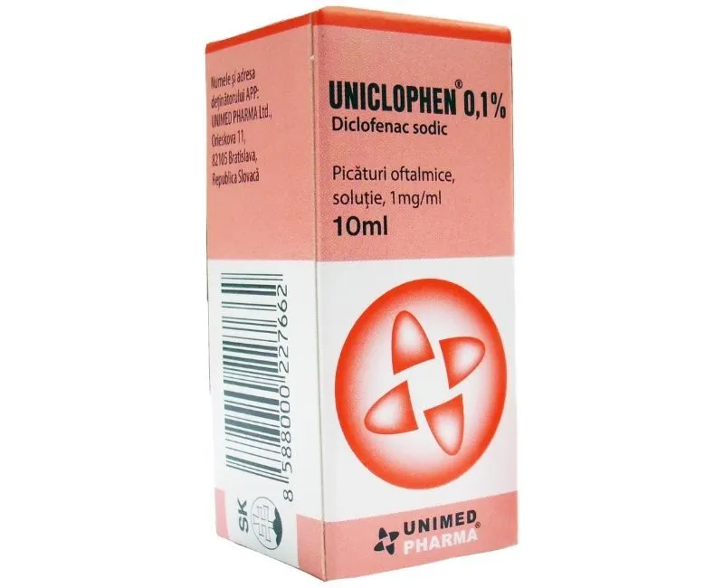 Uniclophen picaturi oftalmice 0.1%, 10ml, Unimed Pharma