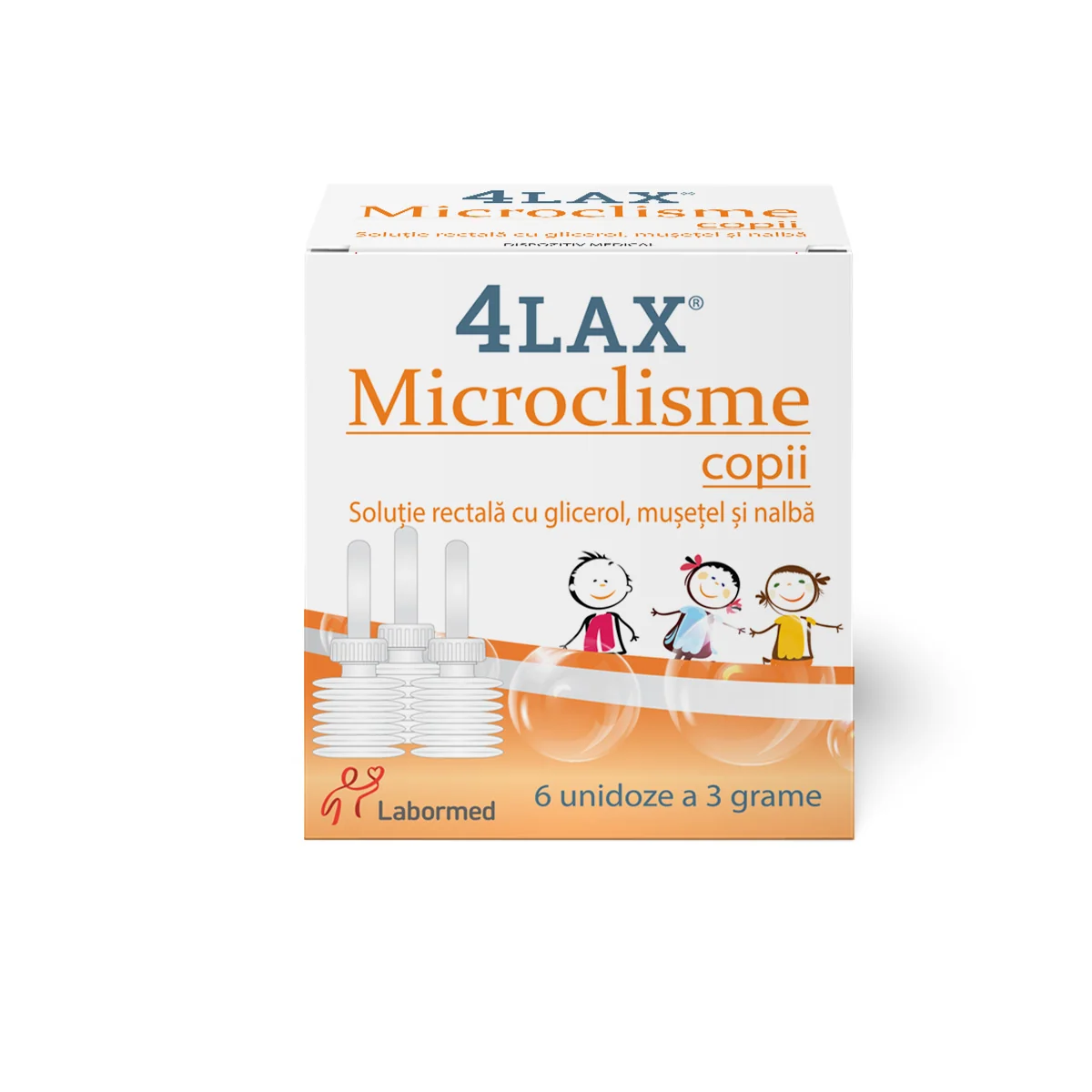 Microclisme pentru copii 4Lax, 6 unidoze, Labormed