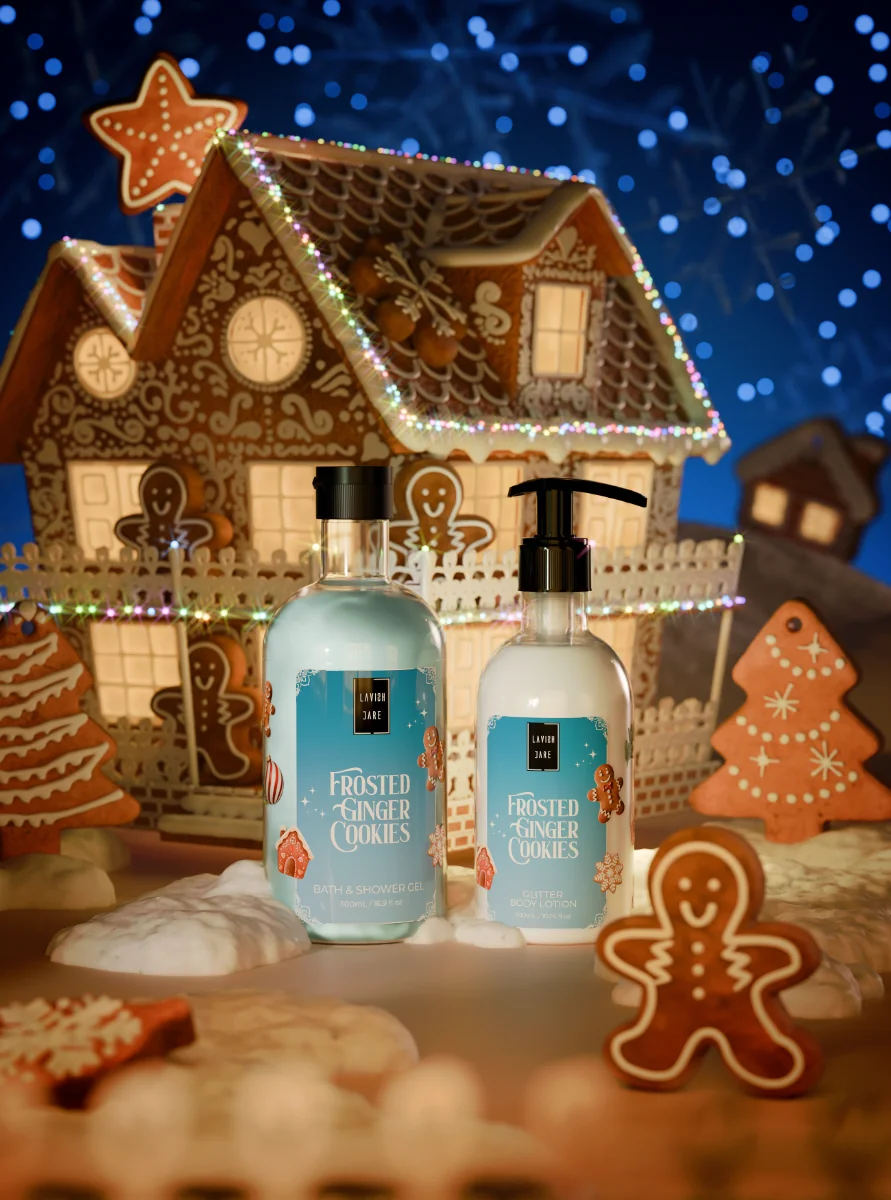 Pachet Gel de dus 500ml + Lotiune de corp 300ml Winter Wonderland, Lavish Care