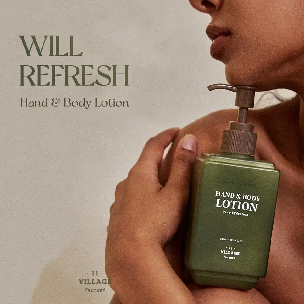 Lotiune de corp si maini hidratanta Will Refresh, 300ml, Village 11 Factory
