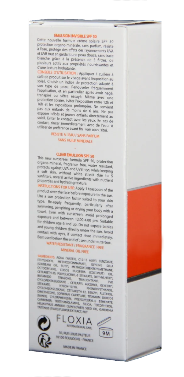 Emulsie invizibila SPF50, 50ml, Floxia