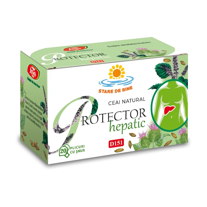 Ceai Protector Hepatic D151, 20 plicuri, Fares