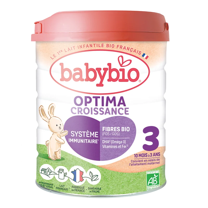 Lapte praf Optima 3 Croissance Bio, 800g, BabyBio