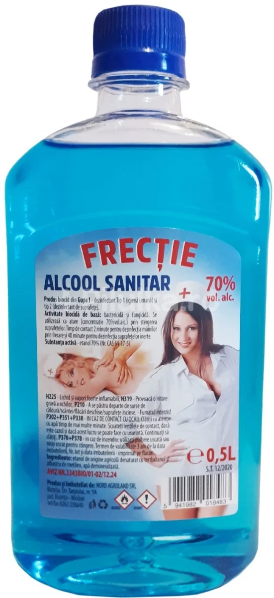 Alcool sanitar 70% volum alcool, 500ml
