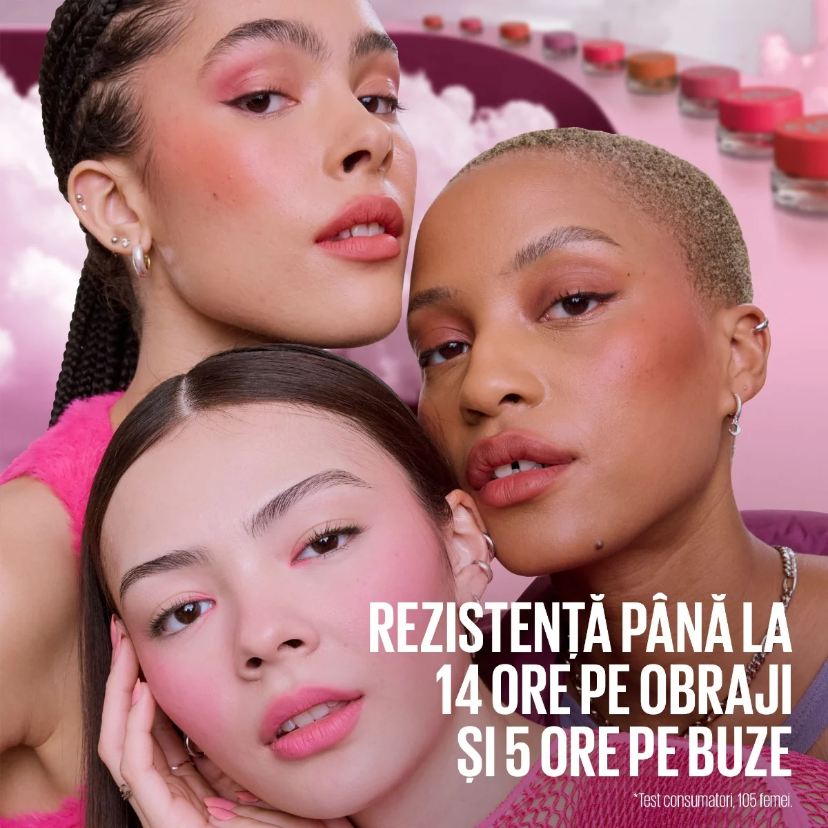Fard de obraz multifunctional Cloudtopia Nr. 03 Divine Crimson, 5g, Maybelline