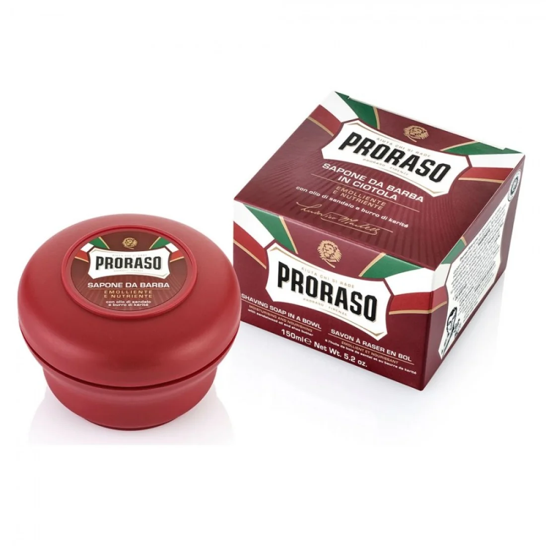 Sapun pentru barbierit cu ulei de santal, 150ml, Proraso