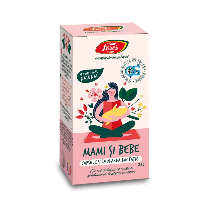 Stimularea lactatiei Mami si Bebe G85, 60 capsule, Fares