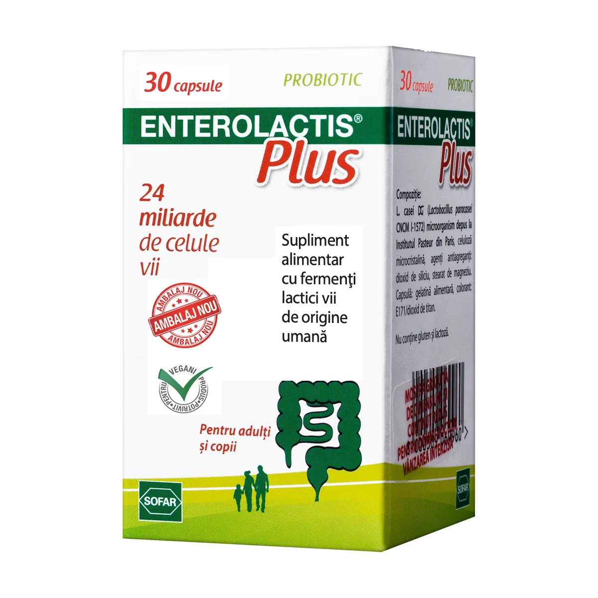 Enterolactis Plus, 30 capsule, Sofar