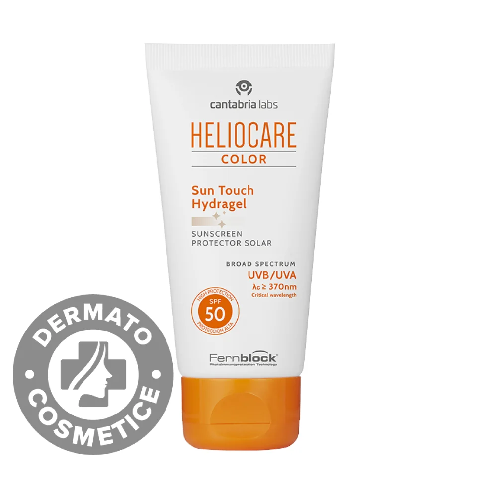 Gel protectie solara Color Touch Hydragel cu SPF50 Heliocare, 50ml, Cantabria Labs