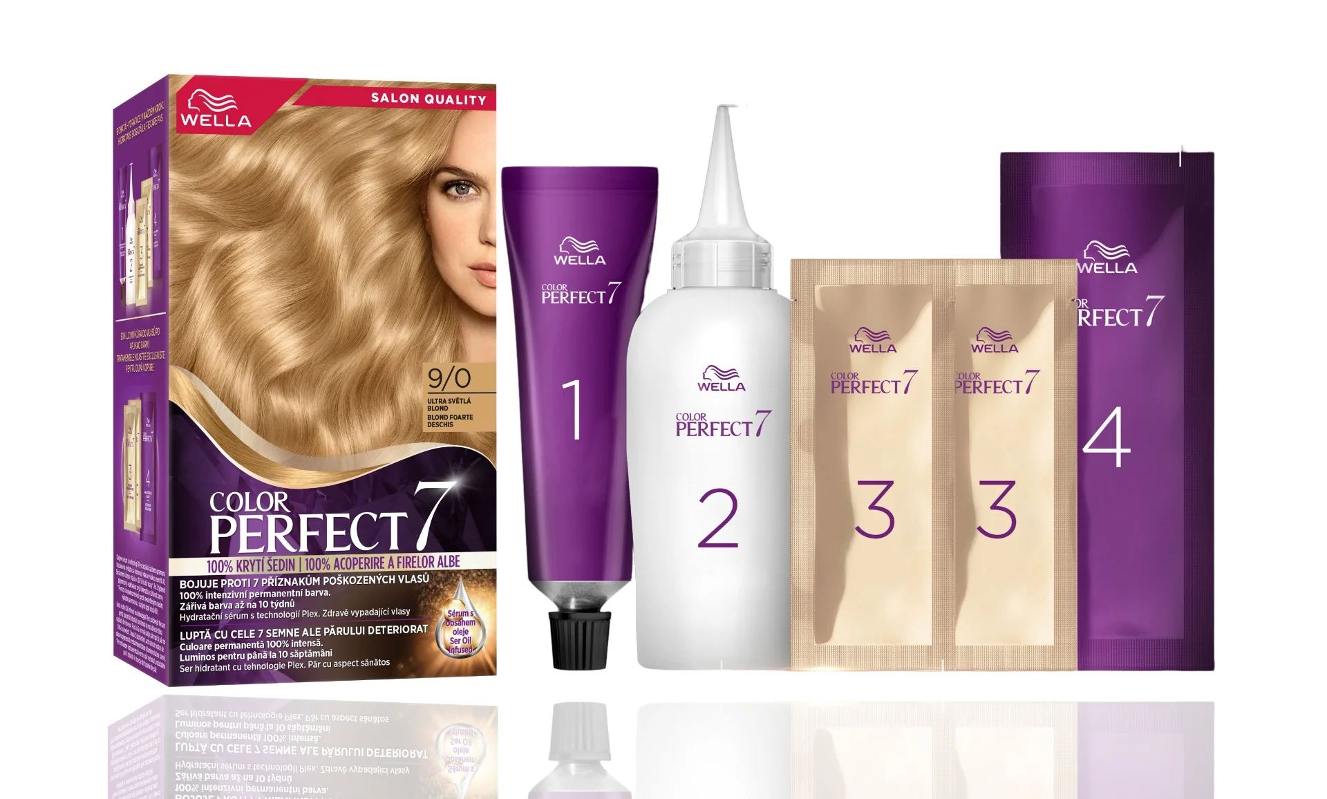 Vopsea de par permanenta Blond Foarte Deschis 9/0 Color Perfect, 135ml, Wella