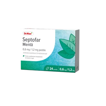 Dr.Max Septofar Menta 0,6mg/1,2mg, 24 pastile