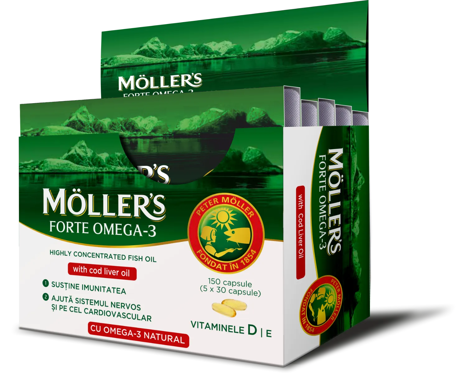 Omega 3 Forte, 150 capsule, Moller's 