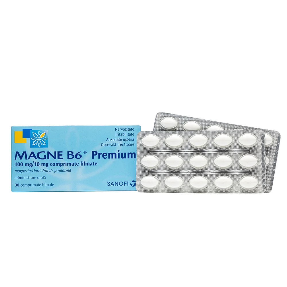 Magne B6 Premium 100mg / 10mg, 30 comprimate, Sanofi