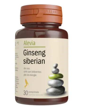 Ginseng Siberian 250mg, 30 comprimate, Alevia