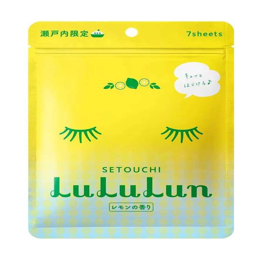Masca de fata cu lamaie Setouchi, 7 bucati, LuLuLun