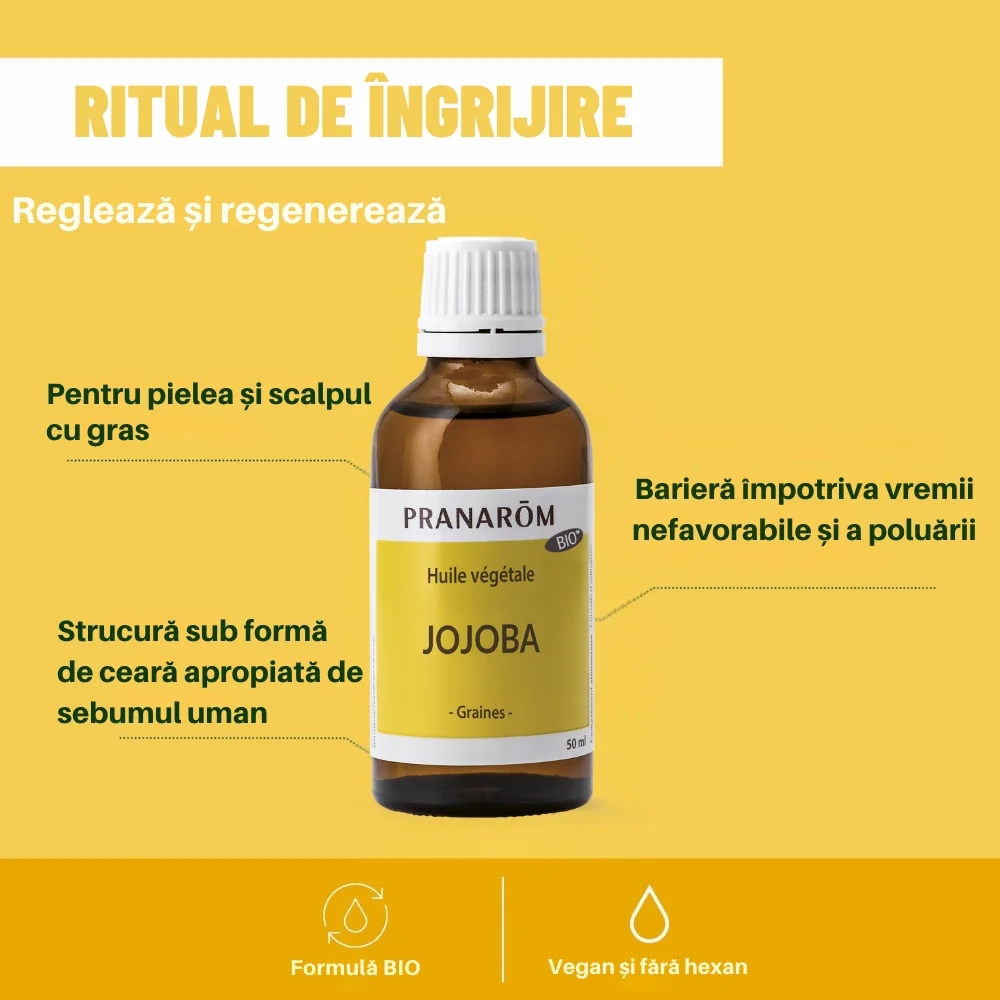 Ulei de Jojoba Bio, 50ml, Pranarom